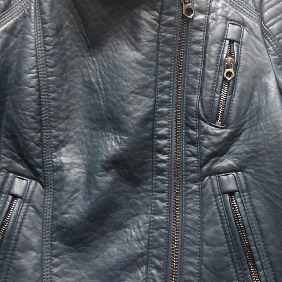 GUESS Dark Green Leather Jacket - Picture 8 of 8